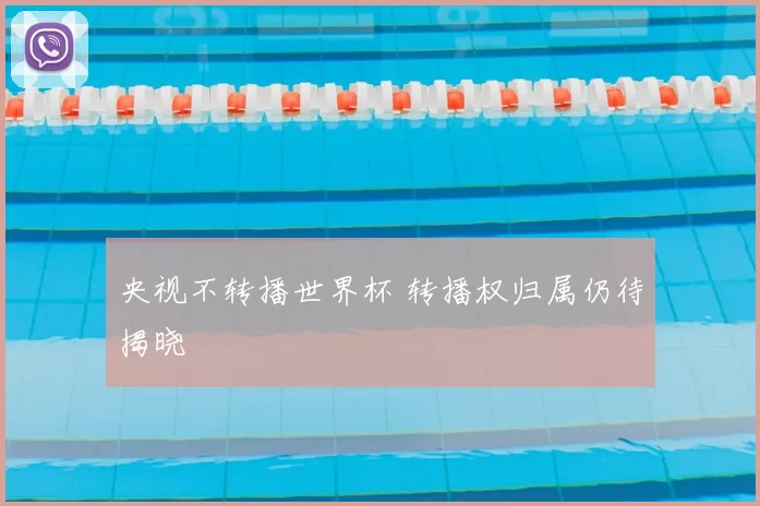 央视不转播世界杯 转播权归属仍待揭晓