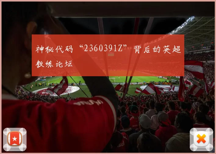 神秘代码“2360391Z”背后的英超教练论坛